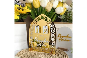 YOUYI Muslim Supplies & Ornaments with Countdown Golden Moon Pattern for Home Decoration and Party Gatherings