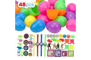 2025 Party Supplies With Toys Inside 48 Pieces Surprise Custom Easter Egg for Kids Party Prizes