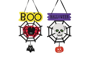 New Halloween Pumpkin Spider Decorations Wooden Craft Hanging Lanterns Party Supplies Gift Ideas