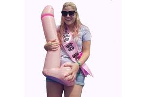 Nicro 85cm Bacheloretee Party Supplies Spoof Inflatable Big Bird Penis Funny Party Game Rave Gift Adult Party Toy Balloons