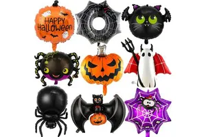 Halloween Balloon Set Ghost Spider Pumpkin Bat Horror Birthday Party Decor Indoor Outdoor Supplies Haunted House Trick or Treat