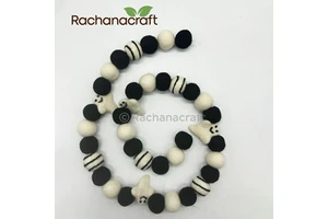Handmade High Quality Environment-Friendly Felt Ghost and Pom Pom Garland Halloween Decoration
