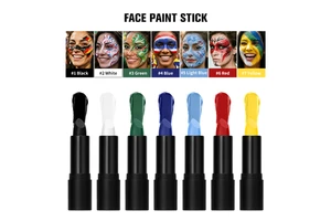 Waterproof 6 Color Face Body Paint Stick Halloween No Toxic Cream Makeup Pen Safe Art Party Cosplay Sport Face Painting Maquiage