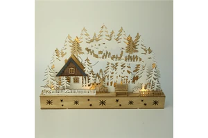 Wood Led Christmas Decoration Ornaments Christmas Table Decorations Gift for Kids and Adult