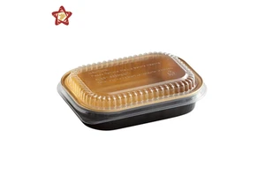 Best Price Factories Black Colored Smoothwall Aluminium Foil Pan For Food Packaging Aluminum Foil Container With Lid