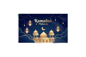 Ramadan Door Curtain Mubarak Muslim Islamic Eid Decorations Festival Party Decoration Supplies Ramadan Flags
