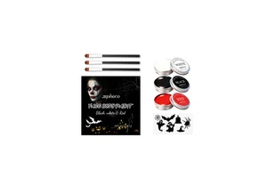 Zephoco Halloween Face Paint Kit Creative Party Makeup Set Vibrant Colors Long-Lasting for Costume Festival Face Art