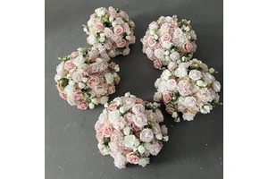 Wedding Customized Color European Style Silk Fabric Artificial Rose Flower Ball Table Centerpieces High Quality Wedding Party