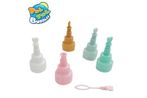 White Cake Shaped Wedding Bubble Wand Party Favor for Valentine Anniversary Celebration Romantic Event Gift