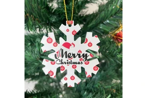 Customized High Quality Laser Cut Acrylic Christmas Snowflake Tree Ornaments Decoration