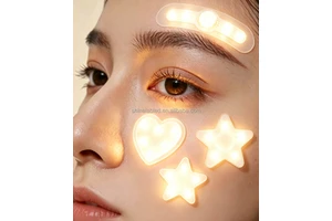 LED Glowing Star & Heart Face Stickers Creative Atmosphere Decorative Props for Music Festivals Parties and Stage Makeup