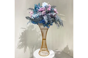 Factory Gold Artificial Flower Arrangements Trumpet Vase Wedding Centerpieces Table Decorations for Weddings Special Events
