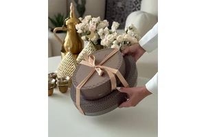 Luxury Empty Eid Mubarak Wedding Giveaway Baklava Cookie Sweet Boxes Oval Chocolate Pralines Candy Gift Box Packaging for Guests
