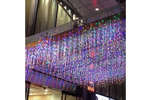 5m Christmas Garland Led Curtain Icicle String Lights Droop 0.4-0.6m Ac 220v Garden Street Outdoor Decorative Holiday Light
