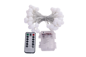 5M 30LED Ball Shaped Battery Remote Control LED Christmas Waterproof String Light for Home Garden Hotel Decoration