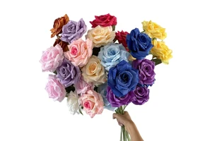 LILIS Handmade Wedding Decoration Artificial Flower Table Centerpiece Arrangement 3 Diamond Roses Romantic Dreamy Style