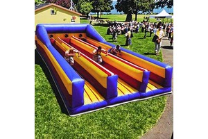 3 Lanes Inflatable Bungee Run Games Party Rental Equipment for Sale Outdoor Interactive Inflatable Challenge Games