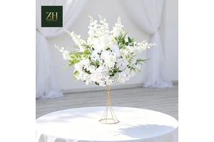 White Rose Handmade Silk Flower Ball Table Decoration For Christmas Wedding Events