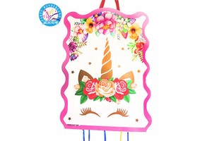 Blink Pink Unicorn Paper Folding Pinata Kids Girls Boys Birthday Party Supplier Happy Birthday Decoration Party Game Toy