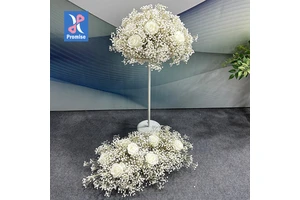 Promise Silk Artificial Flower Ball Baby Breath Table Wedding Centerpieces Events Decoration