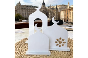 2025 New Arrival Eid Mubarak Islamic Ramadan Decorations Acrylic Modern Style UV Printing Indoor/Outdoor Use Wholesale