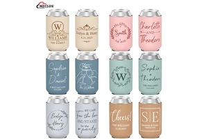 Custom Personalized Promotional Portable Stubby Holder 12 16 OZ Wedding Neoprene Beer Can Cooler Cover Sleeve Coozies For Cans