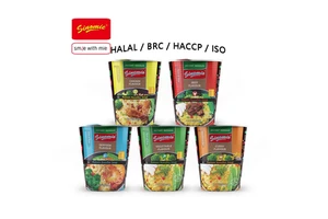 Wholesale HALAL Chicken Beef Various Flavors SINOMIE Brand Cup Ramen Noodles Soup Cup Instant Noodles