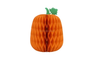 2025 Halloween Paper Pumpkin with Magnets Fall Season Festival Decorations Honeycomb Home Decoration Supplies