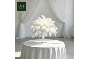 High Simulation White Feather Flower Ball For Wedding Photography Table Centerpiece Decoration