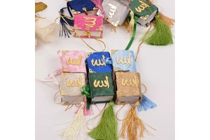 Mini Paper Quran Book for Muslim Gift-Ramadan Eid Favors & Car Hanging Decoration