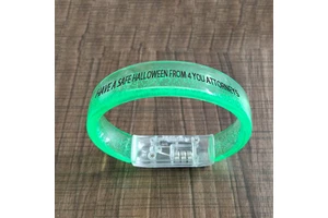 Customized Party-logo Led Flashing Bubble Led Bracelets Party Led Flash Light Bracelet for Multi-color Led
