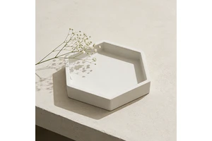 MOHOM Round Luxury Design Minimalist Eco-friendly Concrete Decor Tray-Customizable Color & Size For Wedding & Ramadan Gifts