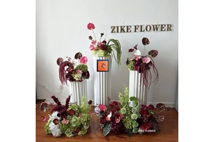 Custom Large Size White Wedding Centerpieces & Table Decorations High Quality OEM Silk Artificial Rose Flower Ball Centerpiece