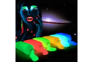 Organic Neon UV Glow Face and Body Paint Water-Based Pigment Makeup for Parties and Events Body Painting Supplies