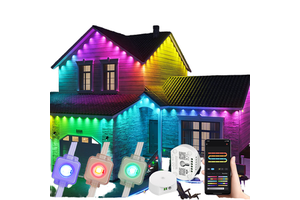 SHIJI IP67 24V LED RGBW RGB UCS2904 WS2811 Pixel Lights Outdoor Christmas Light Strings for Landscape Permanent Install
