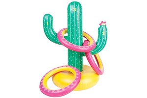 Custom Inflatable Cactus Ring Toss Game High Quality PVC Durable Outdoor Carnival Party Set With Multiple Rings for Kids Adults