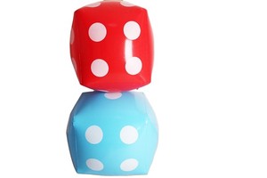Customizable Inflatable PVC Dice Game Foldable Party Decorations for Halloween New Year Diwali Easter Parties-Kids Adults