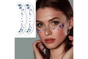 Enchanted Freckles Face Tattoo Stickers Waterproof Glitter Temporary Makeup Stylish Sexy Design for Christmas Parties Made Paper