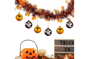 Halloween PET European American Ghost Festival Plastic Flower Decorate Pumpkin Bat Decoration Custom Wholesale