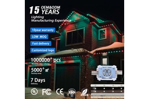 Programmable Rgbw 48V Led Pixel Point Light Aluminum Track IP68 Outdoor Permanent Christmas Decorative Strip Lights for Eaves