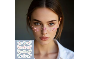 Wholesale Whimsical Floral Freckle Temporary Tattoos Colorful Selfies Face Daily Makeup Stickers for Festival Rave Party Makeup