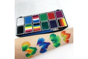 Custom Private Label Body Paint Factory Halloween Party Used rainbow Color Professional Face Paint Football Flag Face Painting