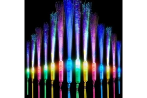 Glow Wands LED Light up Wand Bulk Fiber Optic Wands with 3 Flashing Models Flashing Sticks for Kid Birthday Party Favors Wedding