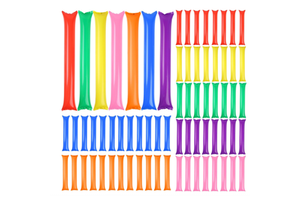 Holiday Event Party Supplies Custom Printed Inflatable Thunder Cheer Sticks for Sports Game Concert Event Fan Cheering