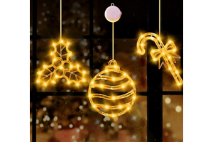 Merry Christmas Holiday Light Decorations Sucker Window Hanging Lamp 3D Night Light Led Lights for Christmas Decoration