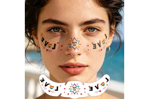 European American Freckle Tattoo Stickers Waterproof Long Lasting Red Facial Temporary Tattoos For Beauty Party Cosplay