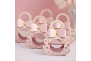 Portable Party Wedding Favor Gift Boxes Recycled Paper Candy Gift Bag for Baby Shower Birthday Decorations Treat Chocolate