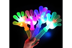 LED Hand Clappers Light Noisemakers Four Colors Plastic Party Favor Game Accessories Ramadan Graduation Waterproof Reusable