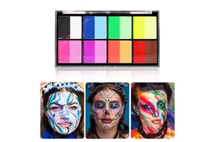 Children's Party Face Painting Kit Natural Plant-Based Skin Harmless UV Resistant Water Activated Colors for Face Body Palette