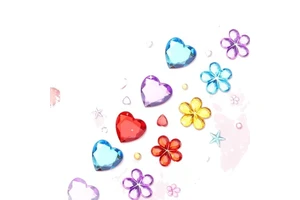 Children's Plastic Gem Stickers Face Facial Diamond Crystal Cartoon Stickers Girl Princess 3D June 1st Festival Toy